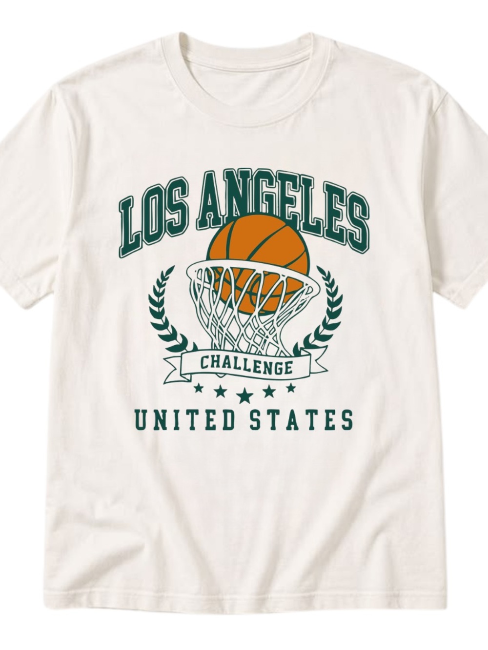 Gildan Cream Los Angeles Basketball Challenge Tee